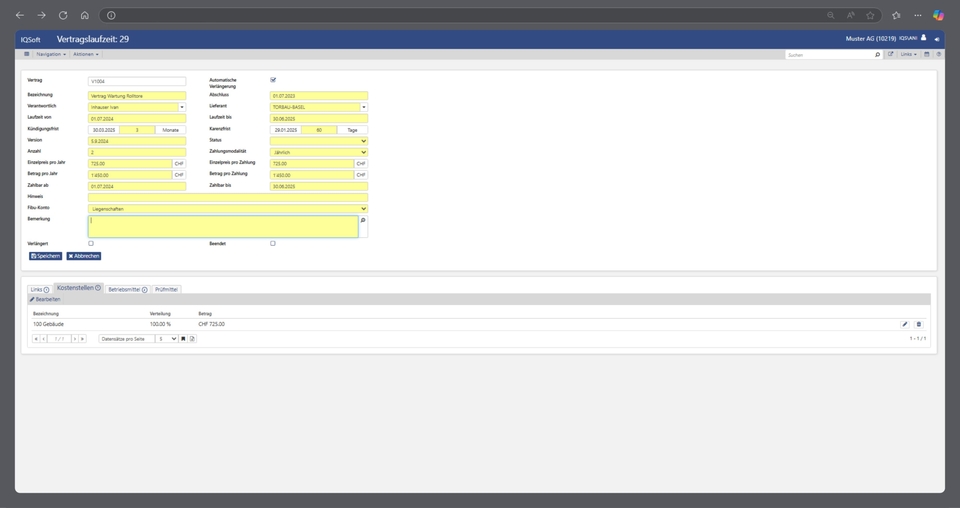 IQSoft – Vertragsmanagement IQSoft – Vertragsmanagement